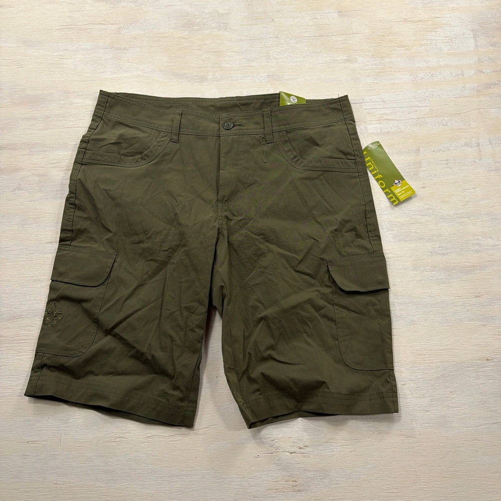 Boy Scouts of America Shorts Ladies Uniform Size 10 Cargo Pockets Green NWT